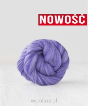 Wełna czesankowa  19mic MELANŻ LAWENDOWY merynos australijski