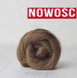 Czesanka wiskozy do filcowana ORZECHOWY