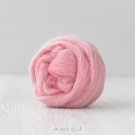 Wełna czesankowa 16mic RÓŻOWA merynos australijski