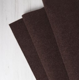 Filc wełniany 70% dekoracyjny 2mm MELANŻ CIEMNO BRĄZOWY