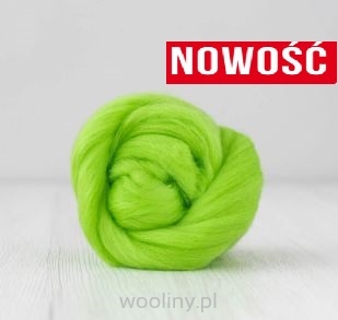 Wełna czesankowa 19mic ULTRA ZIELONY merynos australijski 