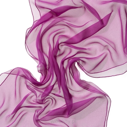 Szal jedwabny szyfon PURPUROWY 180x55cm do nuno filcowania 