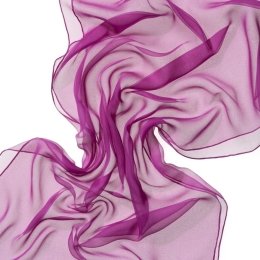 Szal jedwabny szyfon PURPUROWY 180x55cm do nuno filcowania 