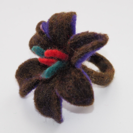 Pierścionek z wełny wzór 12