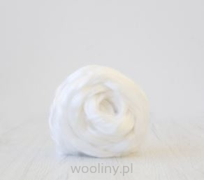 Czesanka Tencel LYOCELL BIAŁA BIELONA z włókien roślinnych