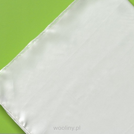 Ekskluzywna biała chusta z satyny jedwabnej 90x90cm 100% jedwab 12.5mome