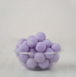 Kulka filcowa 2-2,5cm LAWENDA z wełny merynosów