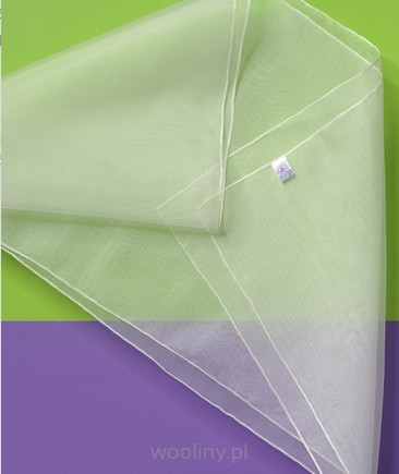 Szal jedwabny Premium organza BIAŁY 180x42cm jedwab 100%