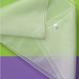 Szal jedwabny Premium organza BIAŁY 180x42cm jedwab 100%