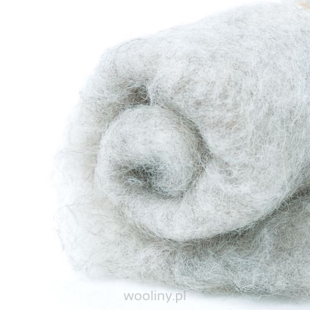 Melanżowo biało-brązowa wełna zgrzebna do filcowania na mokro i sucho