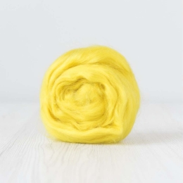 Czesanka wiskozy do filcowana ŻÓŁTY