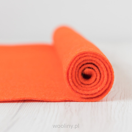Filc wełniany 2mm POMARAŃCZOWY 30x30cm dekoracyjny
