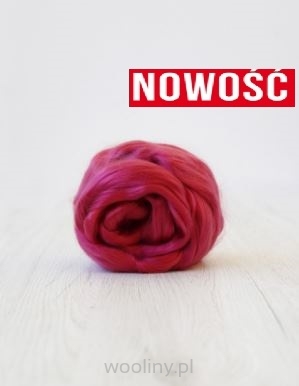 Czesanka Tencel Lyocell MALINA z włókien roślinnych