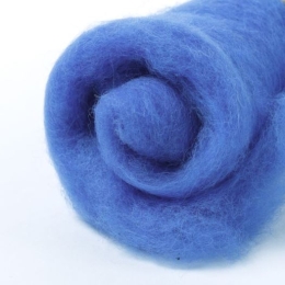 Wełna merynos w błamie do filcowania NIEBIESKI