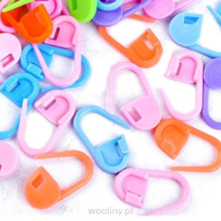 Markery oczek agrafki plastykowe 10szt