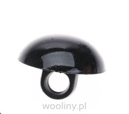 Czarne oczka guziki grzybki przyszywane 15mm do maskotek