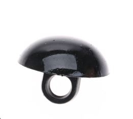 Czarne oczka guziki grzybki przyszywane 15mm do maskotek