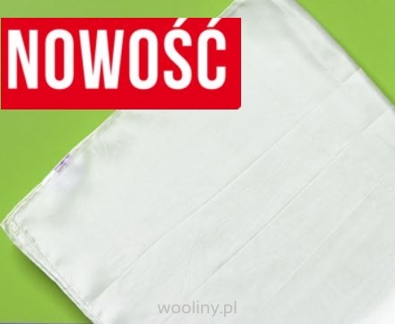 Biała duża chusta jedwabna do malowania 90x90cm Pongee 6