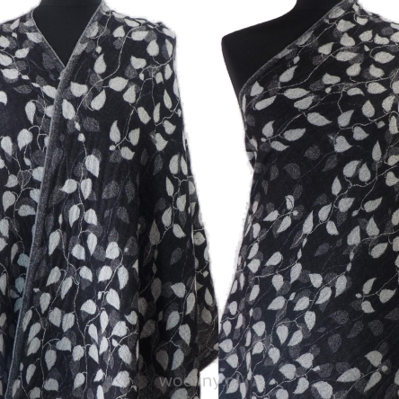 Elegancki dwustronny damski szal z wełny merynosów. Gatunek premium.