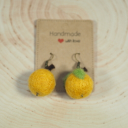 Kolczyk filcowy owoc Jabłko