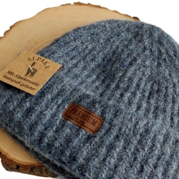 Ciepła czapka męska damska zimowa ALPAKA MOHER JEANS