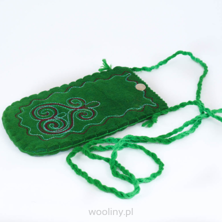 Etui zielone  z wełny