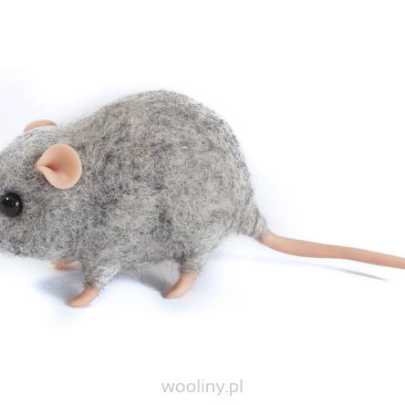 Myszka popielata handmade 