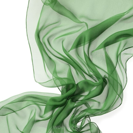 Szal jedwabny szyfon ZIELONY do nuno filcowania 180x55cm