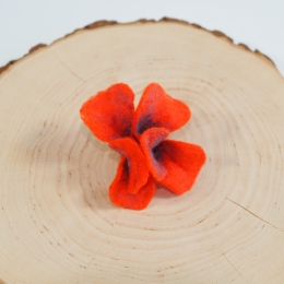 Damska broszka filcowa kwiat Pomarańczowy