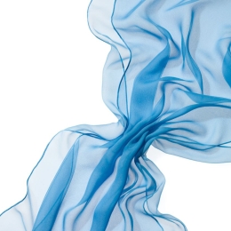 Szal jedwabny szyfon NIEBIESKI 180x55cm do nuno filcowania 