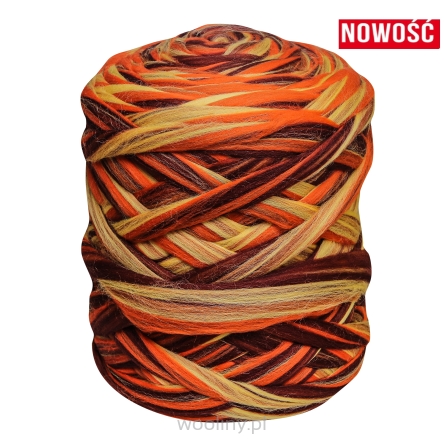 Wełna czesankowa polska ZŁOTA JESIEŃ #89 filcowanie
