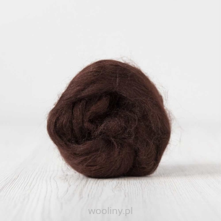 Czesanka wiskozy do filcowana CZEKOLADOWY