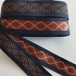 Tasiemka taśma żakardowa etno boho 25mm 