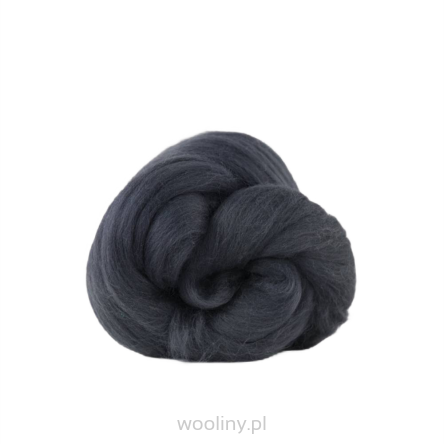 Wełna czesankowa filcowania 19mic GRAFIT merynos australijski 