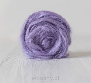 Czesanka lniana len barwiony LAWENDA