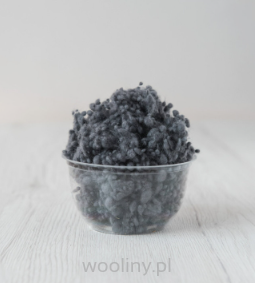 Wool Nepps wełniane kuleczki do filcowania SZARY GRAFIT