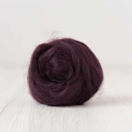 Jedwabna czesanka Tussah BAKŁAŻAN