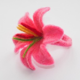 Pierścionek z wełny wzór 4