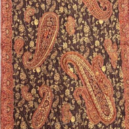 Damski męski szal z wełny merino Orientalny Paisley