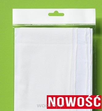 Szal jedwabny szyfon BIAŁY 180x55cm 100% jedwab do filcowania 