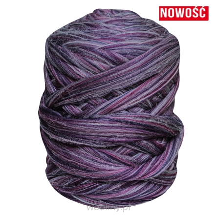 Wełna czesankowa polska MELANŻ ŚLIWKOWY #80