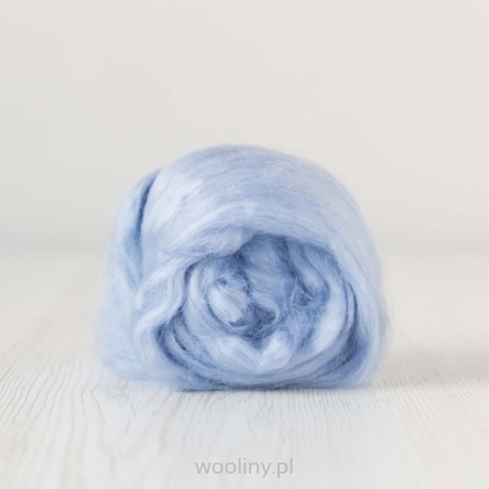 Jedwabna czesanka Tussah BŁĘKITNY