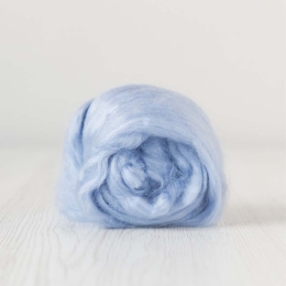 Jedwabna czesanka Tussah BŁĘKITNY