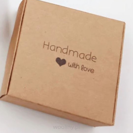 Opakowanie eko pudełko kraft Handmade 6,5x6,5cm