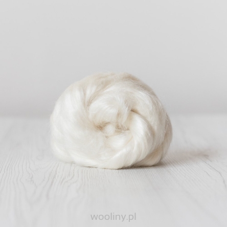 Jedwabna czesanka MULBERRY Biały Naturalny