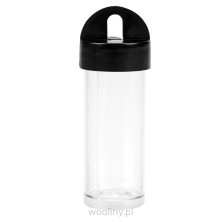 Tuba mała czarna do koralików