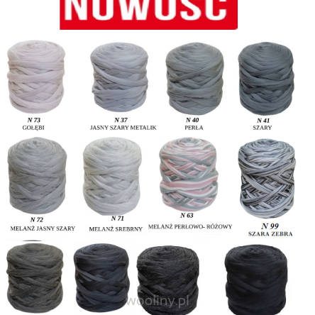 Wełna czesanka polska Zestaw SZARY 12 kolorów do filcowania