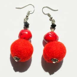 Kolczyki czerwone Romantyczna CZERWIEŃ
