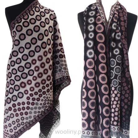 Damski wełniany szal ciepły dwustronny