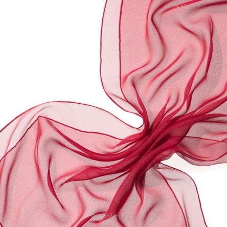 Szal jedwabny szyfon CZERWONY 180x55cm do nuno filcowania 